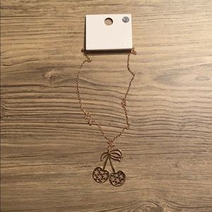 Forever 21 cherry necklace